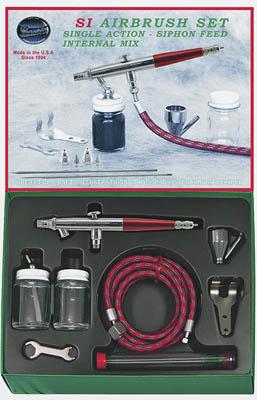 Paasche Single Action Airbrush Set Airbrush and Airbrush Set #si-set