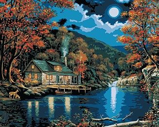 Plaid Lakeside Cabin (16x20) Paint By Number Kit #21690