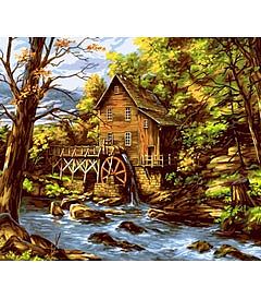 Plaid Rocky Creek Mill (20x16) Paint By Number Kit #21779