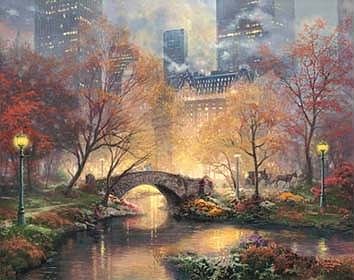 Plaid Thomas Kinkade- Central Park in the Fall Paint by Number (16x20)