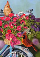 Bird (Cardinals in Basket on Bike)(16''x20'') Paint By Number Kit #22047