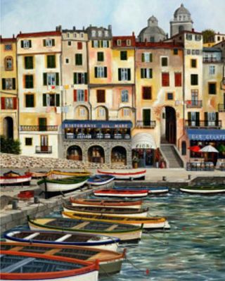 Plaid Villa View in Venice Italy(16x20) Paint By Number Kit #22048