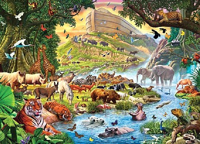 Plaid Noahs Ark with Animals Paint by Number (16x20) Paint By Number Kit #22081