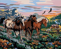 High Country Run (Horses)(20''x16'') Paint By Number Kit #22598
