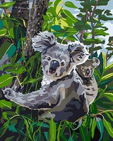 Plaid Koala Reign (16''x20'') Paint By Number Kit #22600 Plaid Koala Reign (16''x20'') Paint By Number Kit #22600