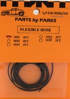 Parts-By-Parks 4 ft. Hollow/Flexible 1'' Rubber Hose Plastic Model Vehicle Accessory 1/25 Scale #1031