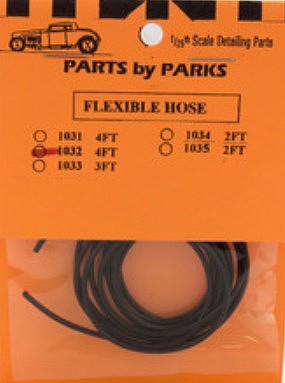 Parts-By-Parks 4 ft. Hollow/Flexible 1-1/2 Rubber Hose Plastic Model Vehicle Accessory 1/25 #1032