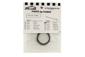 Gray 4 ft. Detail Plug Wire Plastic Model Vehicle Accessory 1/25 Scale #1046
