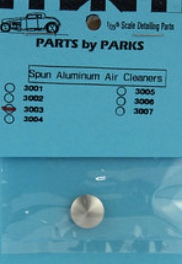 Parts-By-Parks Air Cleaner 9/16 x 5/32 (Spun Aluminum) Plastic Model Vehicle Accessory 1/25 Scale #3003