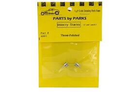 Parts-By-Parks Velocity Stacks (Spun Aluminum) Plastic Model Engine Detail 1/25 Scale #4001 Parts-By-Parks Velocity Stacks (Spun Aluminum) Plastic Model Engine Detail 1/25 Scale #4001