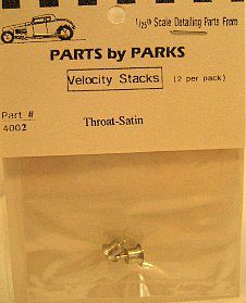 Parts-By-Parks Velocity Stacks (Satin Finish) Plastic Model Engine Detail 1/25 Scale #4002