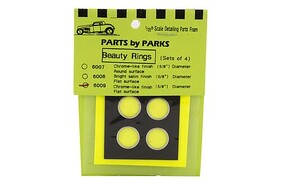 Parts-By-Parks Beauty Rings 5/8'' dia. Flat Surface (Chrome) (4)