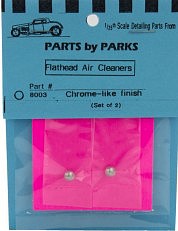 Parts-By-Parks Flathead Air Cleaner (Spun Aluminum) (2) Plastic Model Vehicle Acc Kit 1/25 Scale #8003