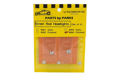 Parts-By-Parks Street Rod Round Back lights (Polish Finish) (2) Plastic Model Vehicle Acc Kit 1/25 #9004
