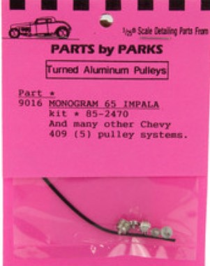 Parts-By-Parks Pulley Set 1965 Chevy & Chevy 409 (5) Plastic Model Vehicle Accessory 1/25 #9016