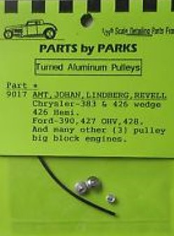 Parts-By-Parks Pulley Set Chrysler & Ford Long Block (3) Plastic Model Vehicle Accessory 1/25 #9017