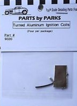 Parts-By-Parks Ignition Coils (Satin Finish)(3) Plastic Model Vehicle Accessory 1/25 Scale #9020