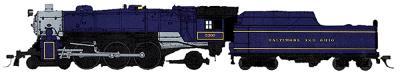 Precision-Craft Steam B&O Presidents Class P7 4-6-2 - Powered w/LokSound President Washington #5300 - HO-Scale