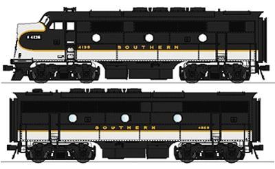 Precision-Craft Diesel EMD F3 Ph1 A/B Set w/LokSound/DC/DCC w/A/B Lashed Up Southern Railway #4136/4326 (Green/White) - HO-Scale
