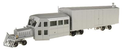 Precision-Craft Railcar On30 Galloping Goose, Freight Body - Powered w/LokSound Unlettered (silver) - On30-Scale
