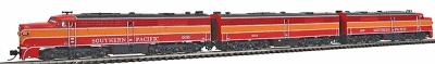 Precision-Craft Diesel PA-3 A-B-A Set, 2 Powered A Units w/LokSound DC/DCC - Unpowered B Unit Southern Pacific - N-Scale