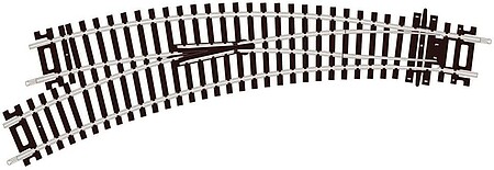 PECO HO Scale Curved Right Turnout – Code 100 – SL-86 – Double Radius – New