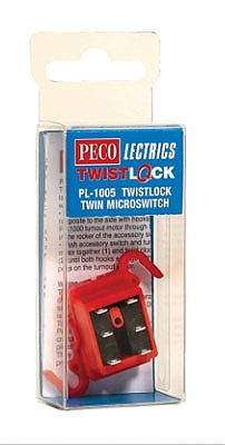Peco TwistLock Twin Microswitch Model Railroad Electrical Accessory #pl1005