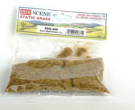 Peco 4mm Static Grass Dead Grass (20g) Model Railroad Grass Earth #psg406