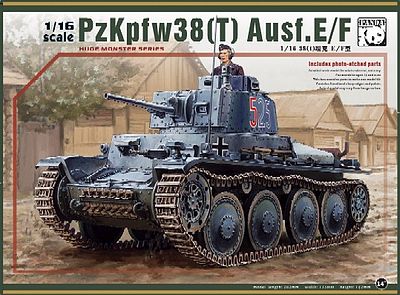 Panda PzKpfw 38(T) Ausf E/F Tank (New Tool) (JUN) Plastic Model Tank Kit 1/16 Scale #16001