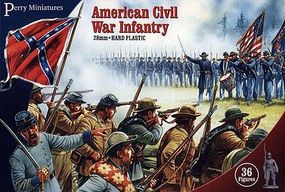 Perry American Civil War Infantry (36) Plastic Model Military Figure 28mm #101 Perry American Civil War Infantry (36) Plastic Model Military Figure 28mm #101