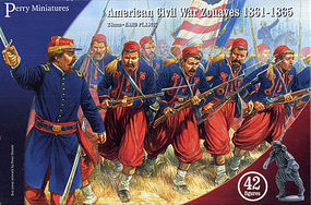 Perry American Civil War Zouaves 1861-65 (42) Plastic Model Military Figure 28mm #103 Perry American Civil War Zouaves 1861-65 (42) Plastic Model Military Figure 28mm #103