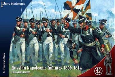 Perry Russian Napoleonic Infantry 1809-14 (40) Plastic Model Military Figure 28mm #206