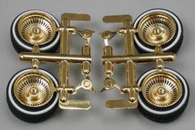 Pegasus Gold Rims & Dunlop Rubber Tires (4) Plastic Model Tire Wheel 1/24 Scale #1004 Pegasus Gold Rims & Dunlop Rubber Tires (4) Plastic Model Tire Wheel 1/24 Scale #1004