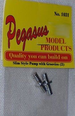 Pegasus Slim Style Pumps w/Groovies (Billet Aluminum) (2) Plastic Model Accessory 1/24 Scale #1031