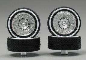 Pegasus Chrome DZ's w/Whitewall Tire (4) Plastic Model Tire Wheel 1/24 Scale #1109 Pegasus Chrome DZ's w/Whitewall Tire (4) Plastic Model Tire Wheel 1/24 Scale #1109