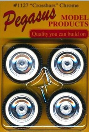 Crossbars Chrome Rims w/Fat Whitewall Tires (4)