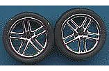 Pegasus Allantes Chrome Rims w/Low Profile Tires (4) Plastic Model Tire Wheel 1/24 Scale #1242