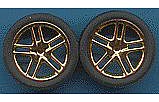 Pegasus Allantes Gold Rims w/Low Profile Tires (4) Plastic Model Tire Wheel 1/24 Scale #1244