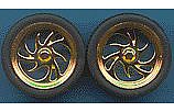 Pegasus Diablos Gold Rims w/Tires (4) Plastic Model Tire Wheel 1/24 Scale #1248