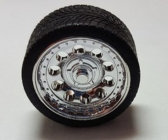 Pegasus 1/24-1/25 Magnums 19'' Chrome Rims with Tires (4) Plastic Model Tire Wheel #1286