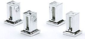 Show Pieces Car Stands Chrome (4) Plastic Model Vehicle Accessory 1/24 Scale #2403