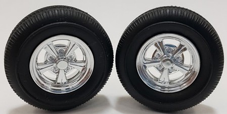 Pegasus Radir Style Chrome Rims w/Tires (4) Plastic Model Tire Wheel Kit 1/24 - 1/25 #308t