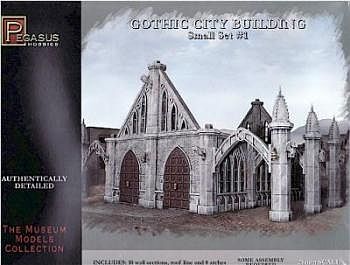 Pegasus Gothic City Building Small Set #1 Plastic Model Building Kit 28mm Scale #4924