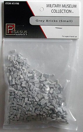 Pegasus Small Grey Bricks (Resin) Model Railroad Scenery Supply Multi-Scale #5198