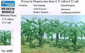 3/pk Banana Trees 2-3/4" Height MP Scenery Products 70120 O Scale 