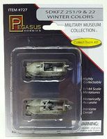 Pegasus SdKfz 251/9 & 22 Halftrack (2) (Assembled) Plastic Model Military Vehicle 1/144 Scale #727 Pegasus SdKfz 251/9 & 22 Halftrack (2) (Assembled) Plastic Model Military Vehicle 1/144 Scale #727