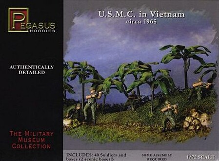 Pegasus USMC in Vietnam 1965 (40) Plastic Model Military Figure 1/72 Scale #7401