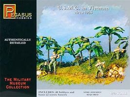 Pegasus USMC in Vietnam 1965 (40) Plastic Model Military Figure 1/72 Scale #7401
