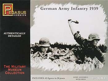 Pegasus German Army Infantry 1939 (42) Plastic Model Military Figure 1/72 Scale #7499