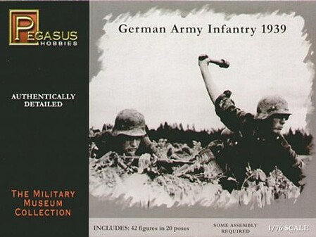 Pegasus German Army Infantry 1939 (42) Plastic Model Military Figure 1/72 Scale #7499